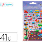 Autocollants imaginovo kids voitures en relif 190x105 mm  sous blister