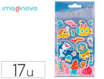Autocollants imaginovo lumineux sous marin en relif  190x105 mm sous blister
