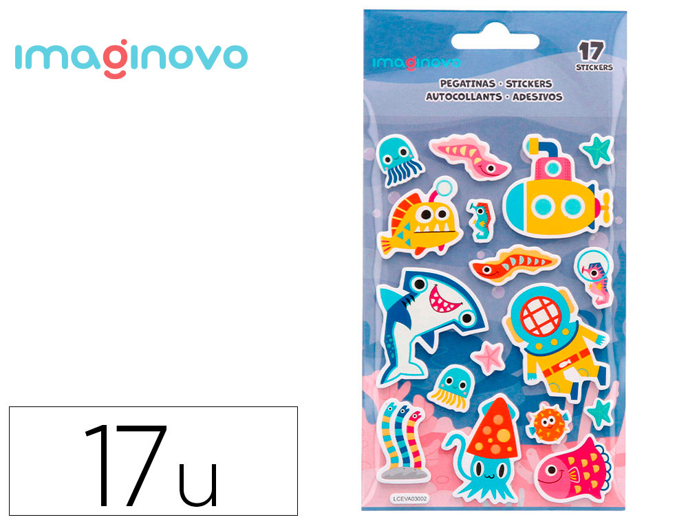 9171649g-1.jpg Autocollants imaginovo lumineux sous marin en relif 190x105 mm sous blister – Image 1