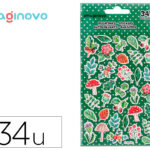 Autocollants imaginovo fleurs vintage en papier 190x100 mm  sous blister