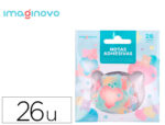 Autocollants imaginovo notes adhesives papier forme ours   et coeur 110x105 mm sous      blister