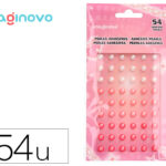 Autocollants imaginovo pierres precieuses blanches   et roses brillantes en relief pour toutes surfaces 190x105