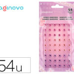 Autocollants imaginovo pierres precieuses roses et   mauves brillantes en relief   pour toutes surfaces 190x105