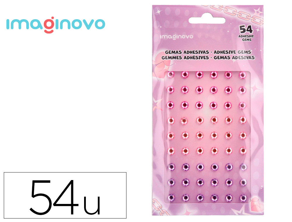 9171660g-1.jpg Autocollants imaginovo pierres precieuses roses et mauves brillantes en relief pour toutes surfaces 190x105 – Image 1