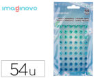 Autocollants imaginovo pierres precieuses vertes et  bleues brillantes en relief   pour toutes surfaces 190x105