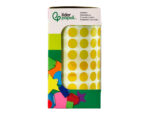Pastille adhesive liderpapel diametre 10,5mm coloris jaune rouleau 6000 unites boite     carton – Image 3