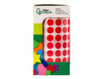 Pastille adhesive liderpapel diametre 10,5mm coloris rouge rouleau 6000 unites boite     carton – Image 3