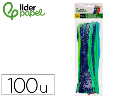 Chenilles liderpapel 30 cm de coloris mat assortis sachet   de 100 unites