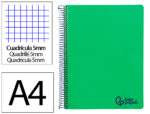 Cahier spirale liderpapel a4 micro wonder 240 pages 90g    5x5mm 4 trous 5 bandes        couleurs vert