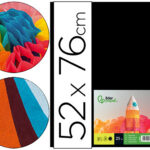Papier de soie liderpapel 52x76cm 18g/m2 unicolore noir sachet 25f