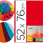 Papier de soie liderpapel 52x76cm 18g/m2 unicolore rouge sachet 25f