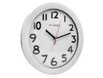 Horloge q-connect murale plastique design actuel numéros noirs fond blanc 1 pile aa non fournie diamètre 30cm blanc – Image 4