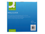 Horloge q-connect murale plastique design actuel numéros noirs fond blanc 1 pile aa non fournie diamètre 34cm chromé – Image 10