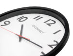 Horloge q-connect murale plastique design actuel numéros noirs fond blanc 1 pile aa non fournie diamètre 34cm noir – Image 8