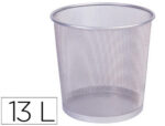 Corbeille à papier q-connect maille métallique 13l 265mm diamètre hauteur 280mm coloris argent