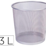 Corbeille à papier q-connect maille métallique 13l 265mm diamètre hauteur 280mm coloris argent