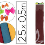 Papier crépon liderpapel 34g/m2 50cmx2.5m unicolore bordeaux