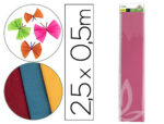 Papier crépon liderpapel 34g/m2 50cmx2.5m unicolore rose
