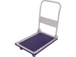 Chariot pliant q-connect 4 roues dossier rabattable      plateforme tapis antidérapant charge maximale 150kg 9.1kg
