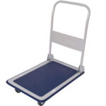 Chariot pliant q-connect 4 roues dossier rabattable      plateforme tapis antidérapant charge maximale 300kg 16.2kg