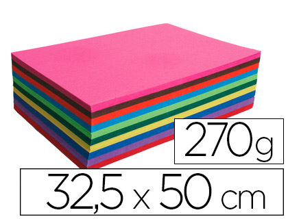 Papier dessin maildor carta cartonné 270g/m2 325x500mm coloris assortis paquet 40f