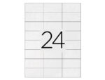 Étiquette adhésive q-connect 66x33.9mm coins arrondis imprimante jet encre laser copieur boîte 100 feuilles 2400 unités – Image 4
