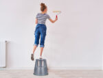 Tabouret q-connect plastique roues caoutchouc rétractables 2 niveaux base 44cm hauteur 43cm poids 2.9kg coloris gris – Image 7