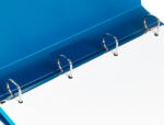 Classeur liderpapel 4 anneaux 25mm a4 260x315mm polypropylène dos 40mm porte-cartes visite coloris bleu translucide – Image 2