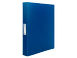 Classeur liderpapel 4 anneaux 25mm a4 260x315mm polypropylène dos 40mm porte-cartes visite coloris bleu translucide – Image 4