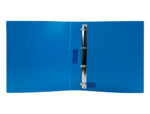 Classeur liderpapel 4 anneaux 25mm a4 260x315mm polypropylène dos 40mm porte-cartes visite coloris bleu translucide – Image 7