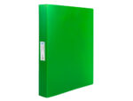 Classeur liderpapel 4 anneaux 25mm a4 260x315mm polypropylène dos 40mm porte-cartes visite coloris vert translucide – Image 7
