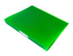 Classeur liderpapel 4 anneaux 25mm a4 260x315mm polypropylène dos 40mm porte-cartes visite coloris vert translucide – Image 9