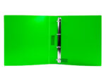 Classeur liderpapel 4 anneaux 25mm a4 260x315mm polypropylène dos 40mm porte-cartes visite coloris vert translucide – Image 4