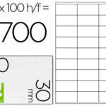Étiquette adhésive q-connect 70x30mm coins droits imprimante jet d'encre laser copieur boîte 100 feuilles 2700 unités