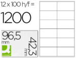 Étiquette adhésive q-connect 96.5x42.3mm coins droits imprimante jet encre laser copieur boîte 100 feuilles 1200 unités