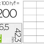 Étiquette adhésive q-connect 96.5x42.3mm coins droits imprimante jet encre laser copieur boîte 100 feuilles 1200 unités