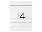 Étiquette adhésive q-connect 105x42.3mm coins droits imprimante jet d'encre laser copieur boîte 100 feuilles 1400 unités – Image 4