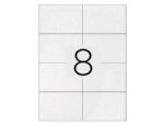 Étiquette adhésive q-connect 99.1x67.7mm coins arrondis imprimante jet encre laser copieur boîte 100 feuilles 800 unités – Image 4