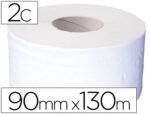 Papier hygiénique q-connect 90mmx130m double épaisseur rouleau