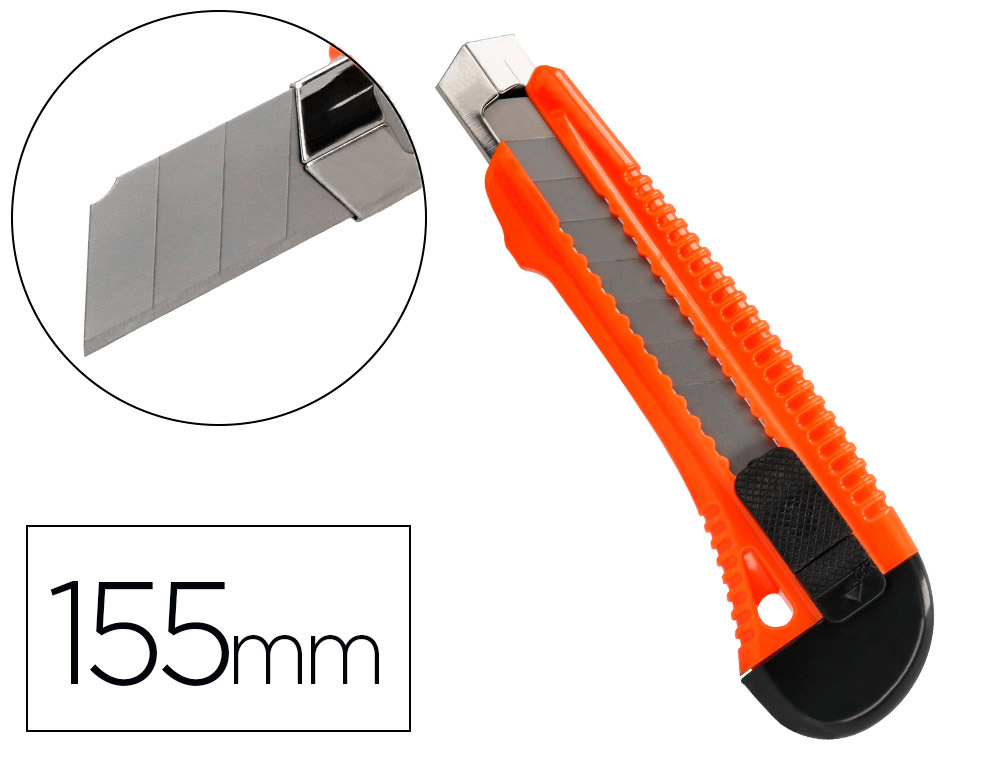 925826g-1.jpg Cutter xd-38 q-connect large en plastique lame 18mm retractable interchangeable precoupee special emballage carton – Image 1