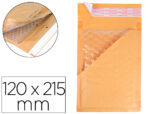 Pochette bulles d'air q-connect 120x215mm 82g kraft matelasse rabat droit         auto-adhesive sans fenetre