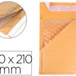 Pochette bulles d'air q-connect 150x210mm 82g kraft matelasse rabat droit         auto-adhesive sans fenetre