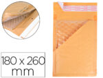 Pochette bulles d'air q-connect 180x260mm 82g kraft matelasse rabat droit         auto-adhesive sans fenetre