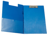 Porte-bloc q-connect plastique épaisseur 3mm a4 210x297mm porte-stylo pince coloris bleu – Image 2