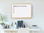 Tableau q-connect mélaminé cadre bois lisse lavable stabilité marqueurs spéciaux accessoires fixation mur 40x30cm – Image 6