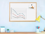 Tableau q-connect mélaminé cadre bois lisse lavable stabilité marqueurs spéciaux accessoires fixation mur 40x30cm – Image 7