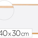 Tableau q-connect mélaminé cadre bois lisse lavable stabilité marqueurs spéciaux accessoires fixation mur 40x30cm