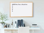 Tableau q-connect mélaminé cadre bois lisse lavable stabilité marqueurs spéciaux accessoires fixation mur 60x40cm – Image 6