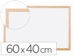Tableau q-connect mélaminé cadre bois lisse lavable stabilité marqueurs spéciaux accessoires fixation mur 60x40cm