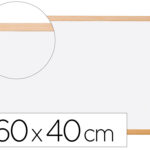 Tableau q-connect mélaminé cadre bois lisse lavable stabilité marqueurs spéciaux accessoires fixation mur 60x40cm